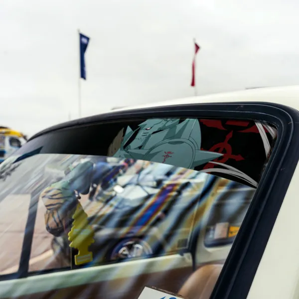 60" Ed Al Edward Alphonse Elric v4 Homunculus Envy Lust Pride Greed Scar Anime Sun Strip Printed Windshield Car Vinyl Sticker Decal>