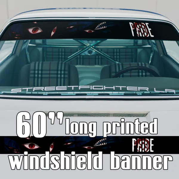 60" Ed Al Edward Alphonse Elric v10 Homunculus Envy Lust Pride Greed Scar Anime Sun Strip Printed Windshield Car Vinyl Sticker Decal>
