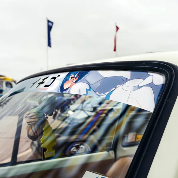 60" Ichigo v16 イチゴ Code 015 Derufiniumu Sexy Girl Anime Manga Sun Strip Printed Car Vinyl Sticker Decal>