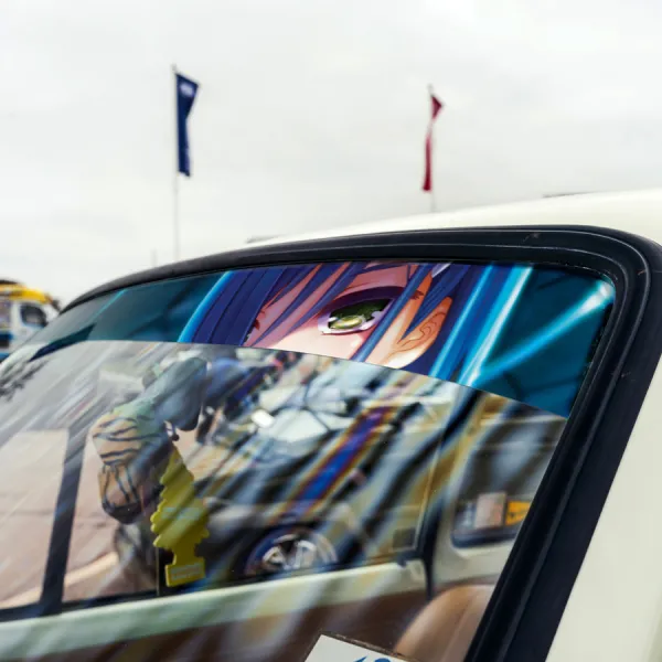 60" Ichigo v17 イチゴ Code 015 Derufiniumu Sexy Girl Anime Manga Sun Strip Printed Car Vinyl Sticker Decal>