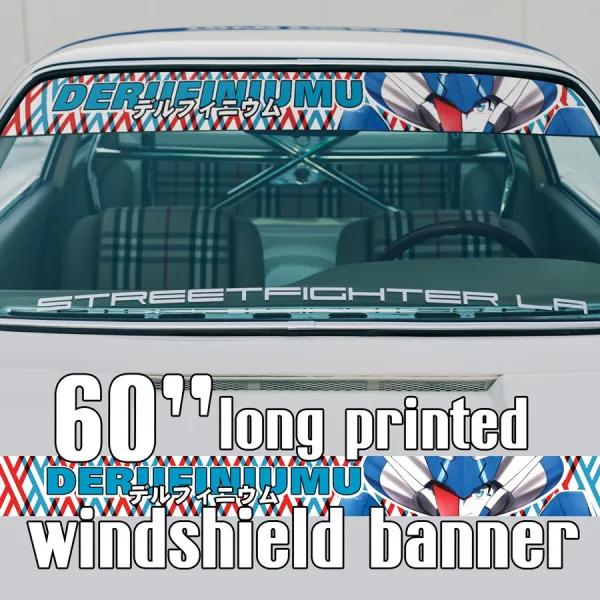 60" Derufiniumu Ichigo  v15 イチゴ Code 015 Sexy Girl Anime Manga Sun Strip Printed Car Vinyl Sticker Decal>