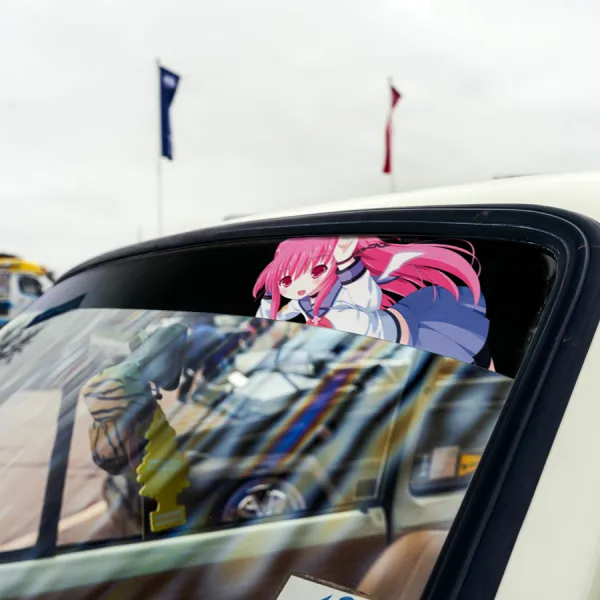 60" Girls Dead Monster v1 Yuri Hisako Miyuki Shiori SSS Sun Strip Printed Windshield Car Vinyl Sticker Decal>