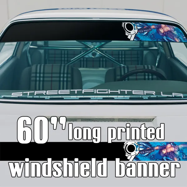 60" Major Motoko v3 Kusanagi Cyborg Public Security Section 9 Sexy Anime Manga Smoke Sun Strip Printed Windshield Car Vinyl Sticker Decal>