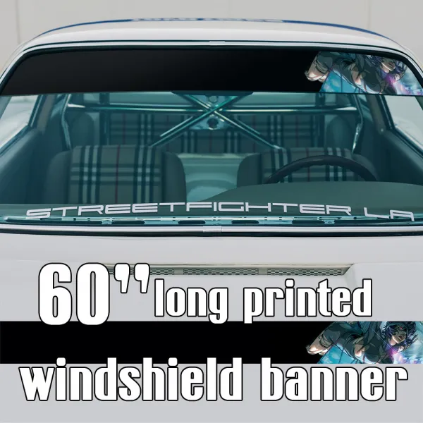 60" Major Motoko v5 Kusanagi Cyborg Public Security Section 9 Sexy Anime Manga Smoke Sun Strip Printed Windshield Car Vinyl Sticker Decal>