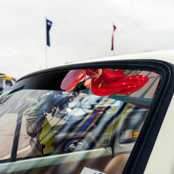 60" Sakata Gintoki v7 Yorozuya Shiroyasha White Demon Gin Tama Silver Soul Anime Manga Printed Windshield Car Vinyl Sticker Decal>