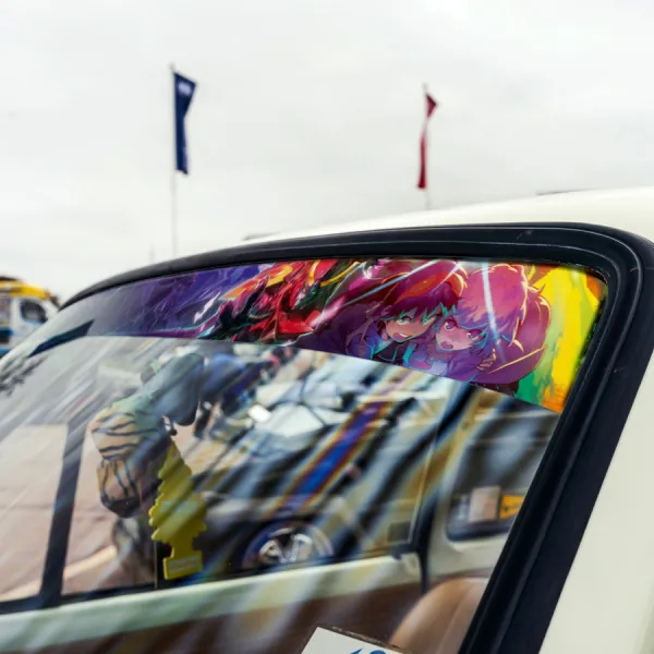 60" Yoko Littner Gunmen v5 Sniper Rifle Team Dai-Gurren Kamina Simon Anti-Spiral King Lordgenome Anime Printed Windshield Car Vinyl Sticker Decal>