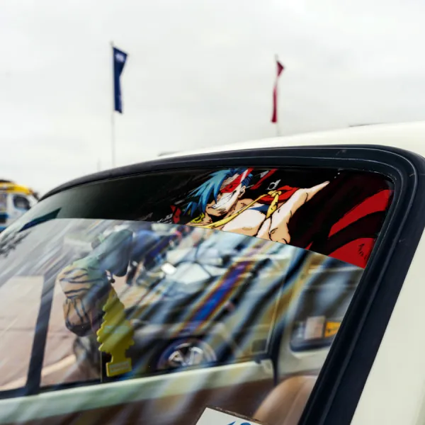 60" Kamina v2 Team Dai-Gurren Simon Beastmen Lordgenome Gunmen Yoko Littner Anime Printed Windshield Car Vinyl Sticker Decal>