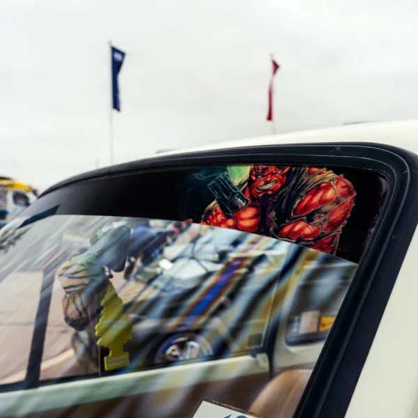 60" Hell V3 Superhero Anung Un Rama Comic Sun Strip Printed Windshield Graphics Vinyl Sticker Decal>