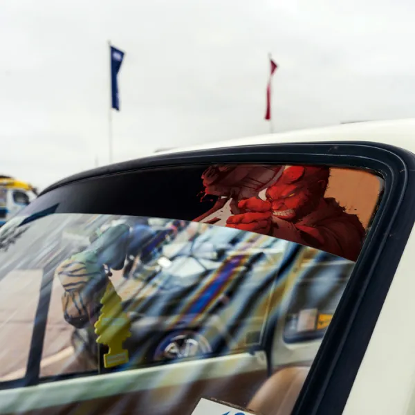 60" Hell v4 Superhero Anung un Rama Comics Sun Strip Printed Windshield Graphics Vinyl Sticker Decal>