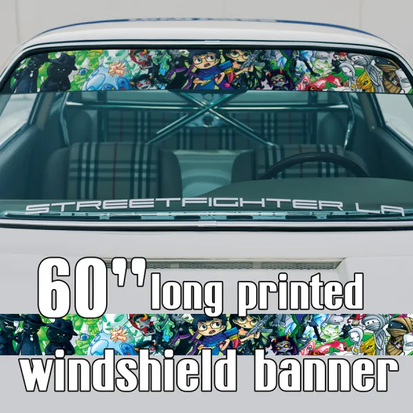 60" Karkat Vriska v3 Kanaya Terezi Aradia Nepeta John Egbert Honk TV Show Sun Strip Printed Windshield Car Vinyl Sticker Decal>