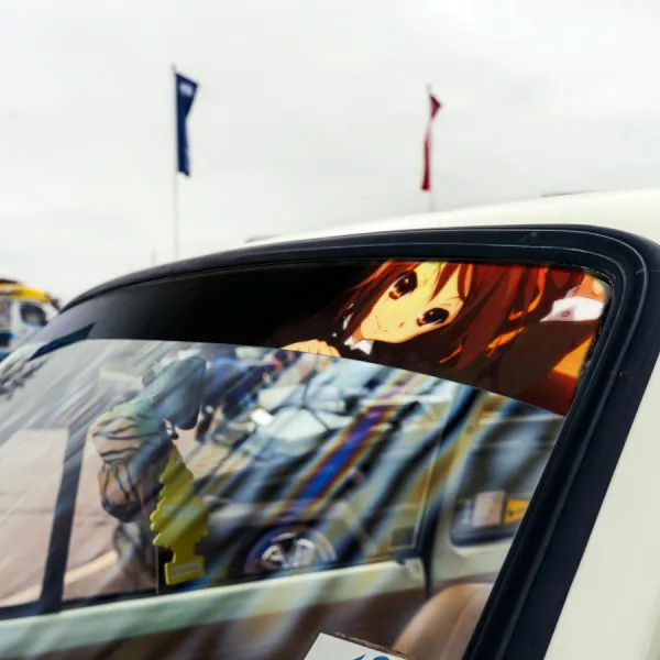 60" Haruhi Suzumiya v4 SOS Asahina Koizumi Nagato Kyon Anime Manga Sun Strip Printed Windshield Car Vinyl Sticker Decal>