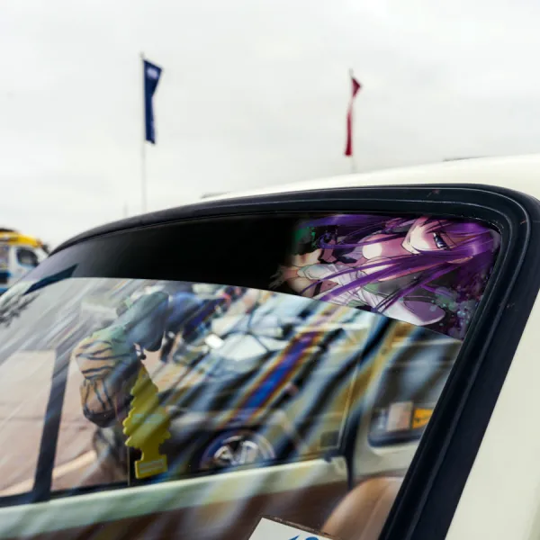 60" Saeko Busujima v1 Sexy Hot Girl Boobs Ass Anime Manga Sun Strip Printed Windshield Vinyl Sticker Decal>