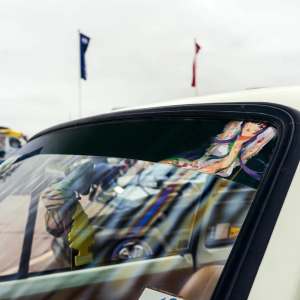 60" Saeko Busujima v2 Sexy Hot Girl Boobs Ass Anime Manga Sun Strip Printed Windshield Vinyl Sticker Decal>