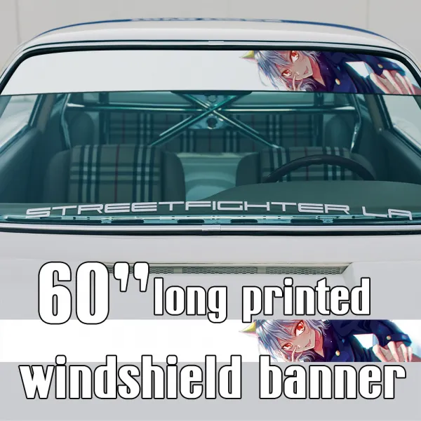 60" Gon Freecss v12 Neferpitou Hisoka Morow Killua Alluka Zoldyck Kurapika Anime Manga Sun Strip Printed Windshield Car Vinyl Sticker Decal>