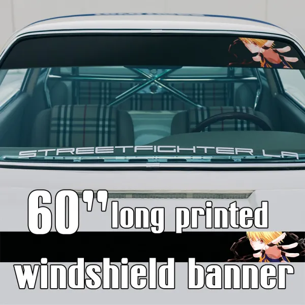 60" Gon Freecss v13 Neferpitou Hisoka Morow Killua Alluka Zoldyck Kurapika Anime Manga Sun Strip Printed Windshield Car Vinyl Sticker Decal>