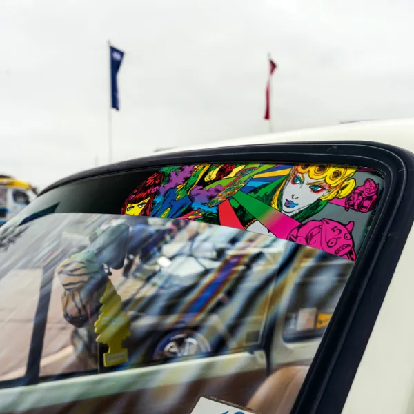 60" Team Bucciarati Giorno Giovanna Bruno Bucciarati Manga Anime Sun Strip Printed Windshield Car Vinyl Sticker Decal>