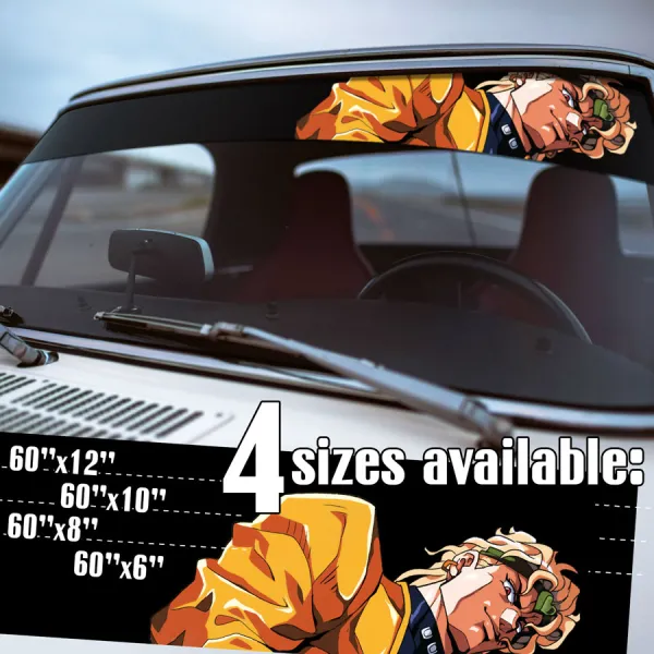 60" Dio Brando v1 DIO Stand The World Passion Jonathan Joestar Vampire Golden Heart Manga Anime Printed Windshield Vinyl Sticker Decal>