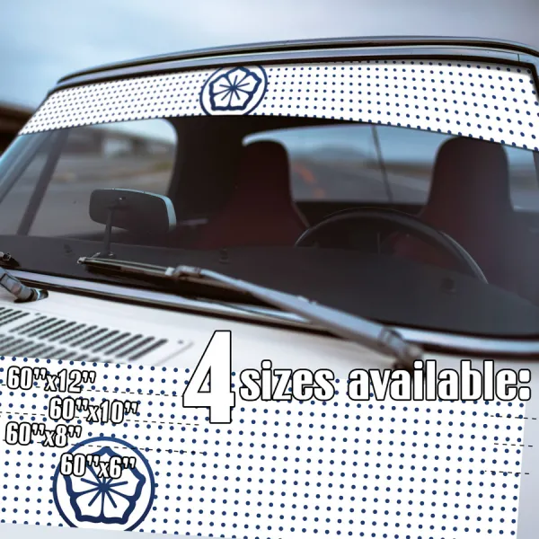 60" Lotus Flower Daniel LaRusso Johnny Lawrence Mr. Miyagi Cobra Kai Sun Strip Printed Windshield Car Vinyl Sticker Decal>