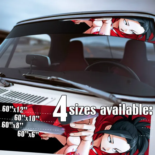 60" Momo Yaoyorozu v2 Everything Creati Quirk Creation Yaoyoleotard Bukijutsu Rail Gun Lucky Bag Pro Hero Manga Anime Printed Windshield Vinyl Sticker Decal>