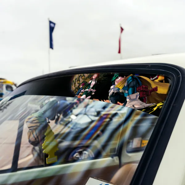 60" Quirk Hero v2 Izuku Midoriya One For All Ochaco Uraraka Zero Gravity Uravity Uraraka Shoto Todoroki AirCon Manga Anime Printed Windshield Vinyl Sticker Decal>