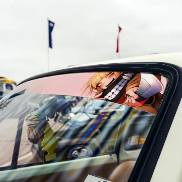 60" Himiko Toga v1 Seifuku Knife Mask League Villains Quirk Transform Paranormal Liberation Front Vanguard Action Squad Manga Anime Printed Windshield Vinyl Sticker Decal>