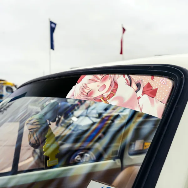 60" Mountain of Faith Momiji Inubashiri V1 Hot Sexy Girl Game Manga Anime Sun Strip Printed Windshield Car Vinyl Sticker Decal>