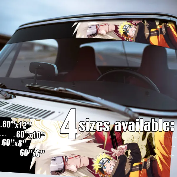 60" Jiraiya v2 Writer Sannin Jōnin Shinobi Konohagakure Team Hiruzen Mount Myōboku Uzumaki Anime Manga Printed Windshield Car Vinyl Sticker Decal>