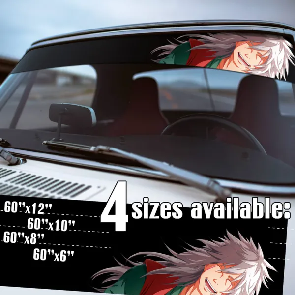 60" Jiraiya Writer Sannin Jōnin Shinobi Konohagakure Team Hiruzen Mount Myōboku Uzumaki Anime Manga Printed Windshield Car Vinyl Sticker Decal>