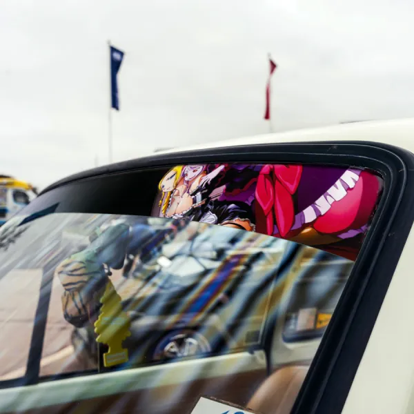 60" Great Tomb of Nazarick V4 Ainz Ooal Gown Albedo Shalltear Bloodfallen Sun Strip Printed Windshield Car Vinyl Sticker Decal>