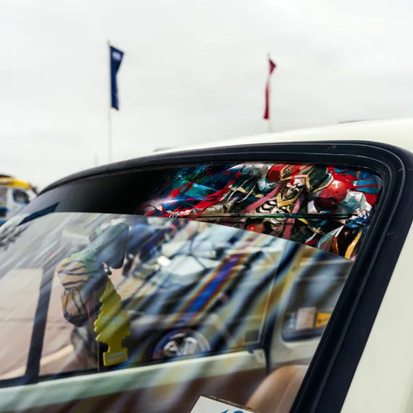 60" Great Tomb of Nazarick V6 Ainz Ooal Gown Albedo Shalltear Bloodfallen Sun Strip Printed Windshield Car Vinyl Sticker Decal>