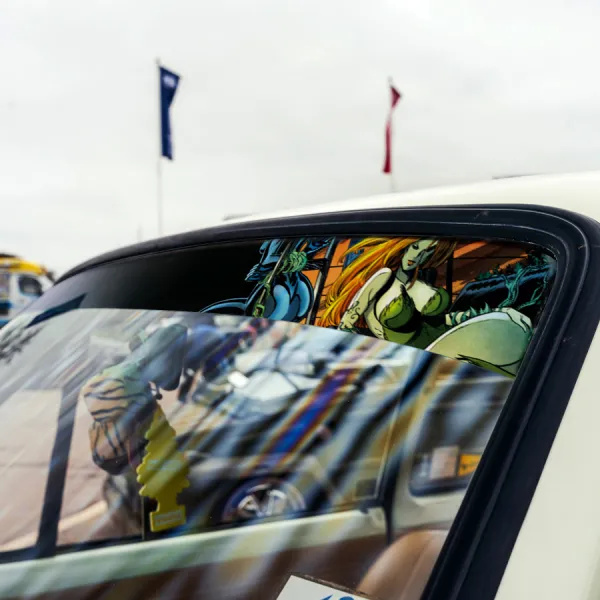 60" Poison Ivy Supervillain Bruce Wayne Comic Sun Strip Printed Windshield Car Vinyl Sticker Decal>