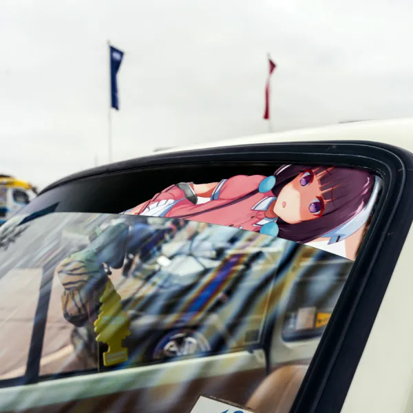 60" Maika Sakuranomiya V2 Sadistic Kawaii Girl Manga Anime Sun Strip Printed Windshield Car Vinyl Sticker Decal>