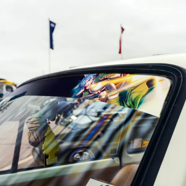 60" Sinon v5 Asada Shino ALfheim Gun Gale Game Hecate Cait Sith Solus Sexy Waifu Anime Manga Sun Strip Printed Windshield Vinyl Sticker Decal>