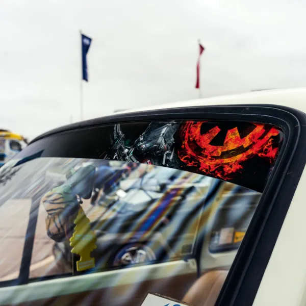 60" Stormtrooper Galactic Empire Flame Darth Dark Force First Order Sun Strip Printed Car Vinyl Sticker Decal>