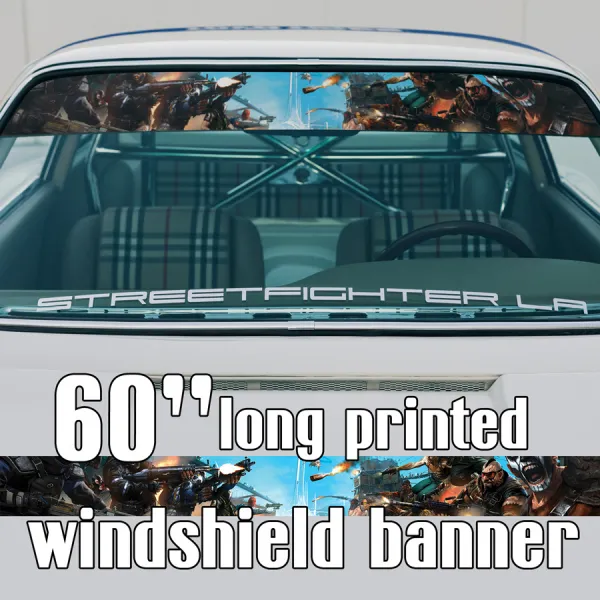 60" Military Swat Attack Bad Strip Printed Windshield Car Vinyl Sticker Decal>