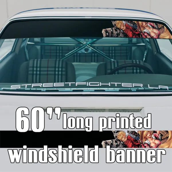 60" Vash Stampede v5 Gunsmoke Nicholas Wolfwood Meryl Stryfe Milly Thompson Anime Manga Sun Strip Printed Windshield Car Vinyl Sticker Decal>