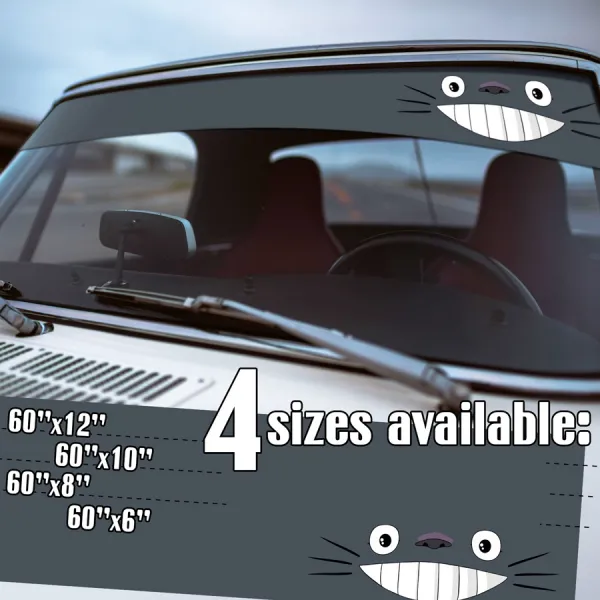 60" My Neighbor Manga Anime Cute Kawaii Japan Made Funny Sun Strip Printed Car Vinyl Sticker Decal>