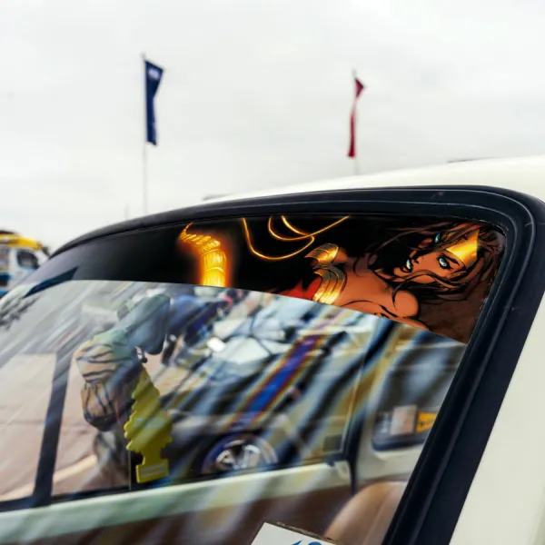 60" Diana Prince Lasso v1 Gold Comic Woman Sun Strip Printed Windshield Car Vinyl Sticker Decal>