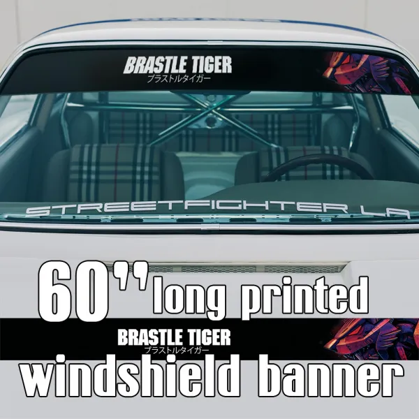 60" Zoids v2 Brastle Tiger  ブラスルタイガー Tiger Type EZ-076 Mecha Dinosaur Anime Manga Sun Strip Printed Windshield Car Vinyl Sticker Decal>