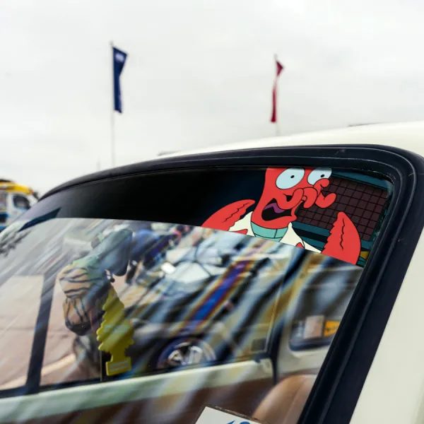 60" Doctor Dr Zoidberg Whoop Geek Funny Sun Strip Printed Windshield Car Vinyl Sticker Decal>