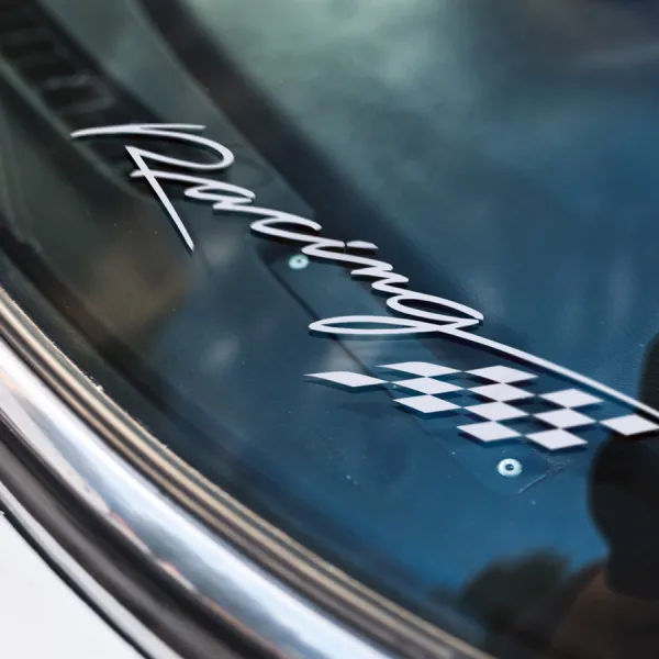 2x Pair Racing Checkered Flag Sports Race Rally 4x4 4WD Car Vinyl Sticker Decal >