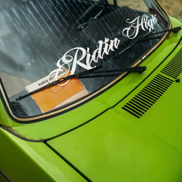 Ridin High Banner Diesel Power Supercharged V8 Off-Road 4x4 Monster Heavy Duty Rebel Edition Pickup Truck Road Warrior Muscle Car Vinyl Sticker Decal>