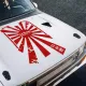 Hood Jap Rising Sun Made Japan Flag Navy JDM Racing Car Body Vinyl Sticker Decal 	>