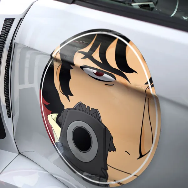 2x Pair Spike Spiegel v1 See You Space Cowboy Faye Valentine Swordfish II MONO Racer Meatball Car Door Circle Printed Vinyl Sticker Decal>