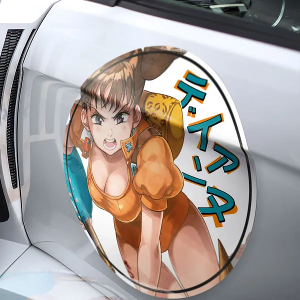 2x Pair Diane v3 Serpent's Sin Envy Lady Matrona Big Cutie Giant Queen War Hammer Gideon Anime Manga Meatball Rondels Door Circle Printed Vinyl Sticker Decal>