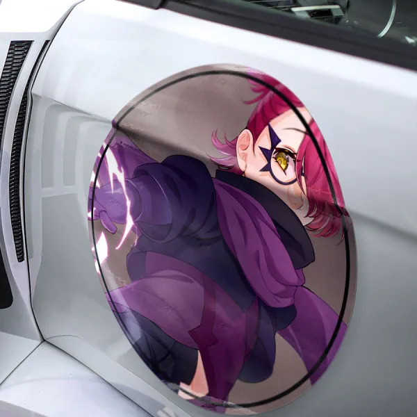 2x Pair Gowther v2 Goat's Sin Lust Doll Lord Armor Giant Twin Bow Herritt Meliodas Anime Manga Meatball Rondels Door Circle Printed Vinyl Sticker Decal>