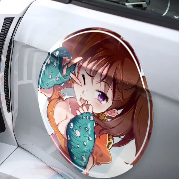 2x Pair Diane v2 Serpent's Sin Envy Lady Matrona Big Cutie Giant Queen War Hammer Gideon Anime Manga Meatball Rondels Door Circle Printed Vinyl Sticker Decal>