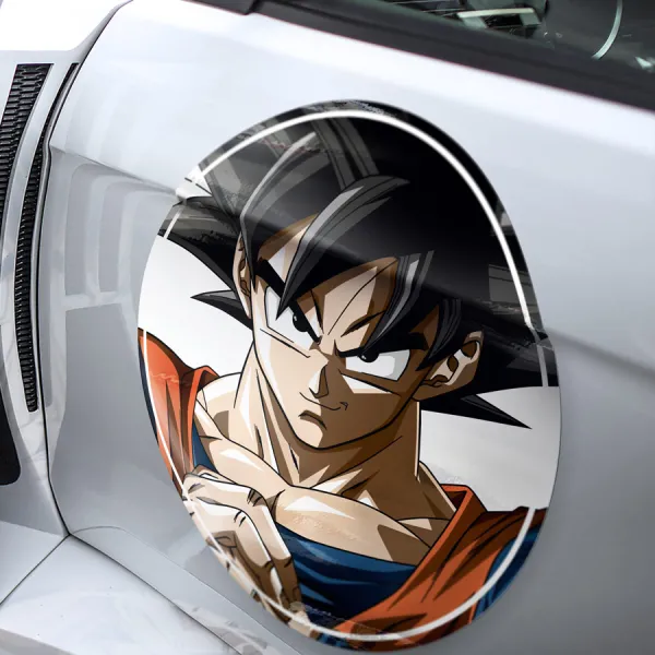 2x Pair Son Goku Black Super Saiyan Kakarot Strike Universe 7 Capsule Corp Z Super DBZ Kai  Meatball Car Door Circle Printed Vinyl Sticker Decal>