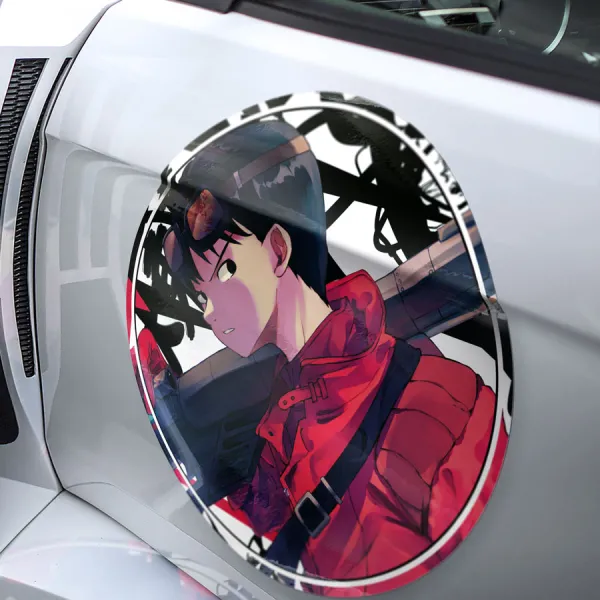 2x Pair Shotaro Kaneda v3 Good Health Bad Education Pill Capsules Tetsuo Shima Bike Gang ESP Neo Tokyo Anime Manga Meatball Car Door Circle Printed Vinyl Sticker Decal>