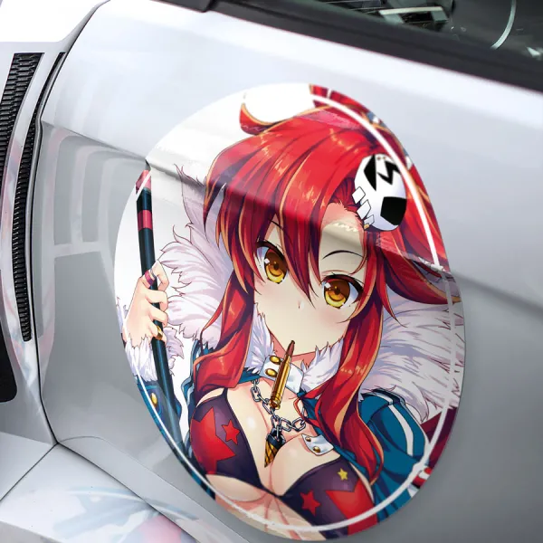 2x Pair Yoko Littner v7 Barrett M82 Sniper Rifle Anti-Spiral Lordgenome Kamina Gunmen Sexy Hot Boobs Anime Manga Meatball Rondels Door Circle Printed Vinyl Sticker Decal>